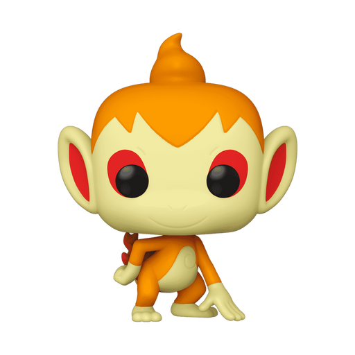 The Funko POP! Pokemon: Chimchar - #963 by Funko is a chibi-style collectible vinyl figure depicting the cartoon monkey Pokémon Chimchar, featuring orange fur, large red and black eyes, big ears, and standing on two legs with one hand on the ground.