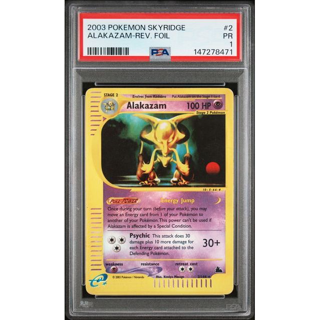 Pokémon TCG: Alakazam-Rev. Foil #2 PSA 1-147278471