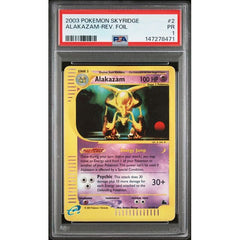 Pokémon TCG: Alakazam Reverse Holo #2 PSA 1 - Skyridge