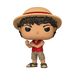 Funko POP! One Piece: Luffy (Live Action) - #1878 vinyl figure by Funko, Inc. featuring Luffy with black hair, a straw hat, red vest, tan shorts, and sandals standing with arms crossed on a white background.