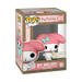 Funko POP! Sanrio: My Melody with Flower - #83 vinyl figure by Funko, comes in a display box with a pink and floral design. The box features the BoxLunch Earth Day Exclusive label and “My Melody” text at the bottom.