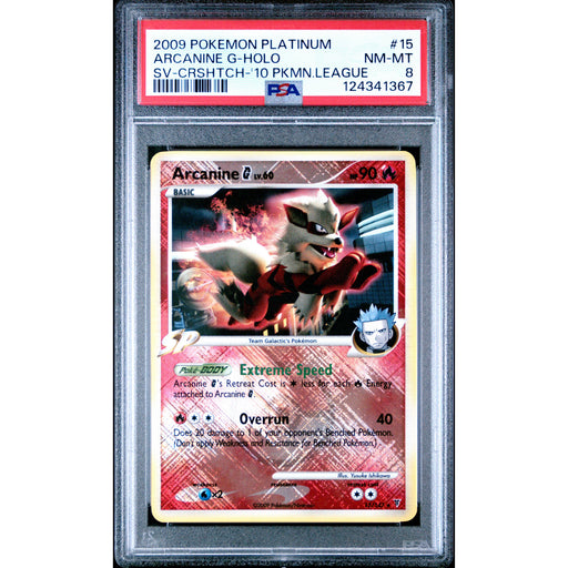 Pokémon TCG: Arcanine G #15 PSA 8 Holo - Platinum-124341367