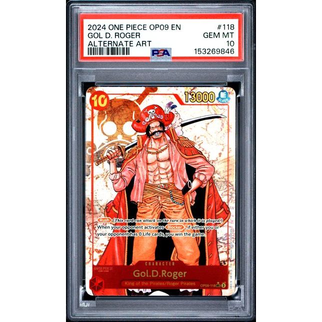 One Piece TCG: Gol D. Roger #118 PSA 10