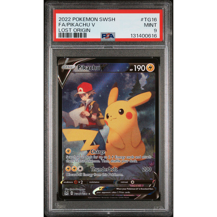 Pokémon TCG: Pikachu V #TG16 PSA 9-131400616