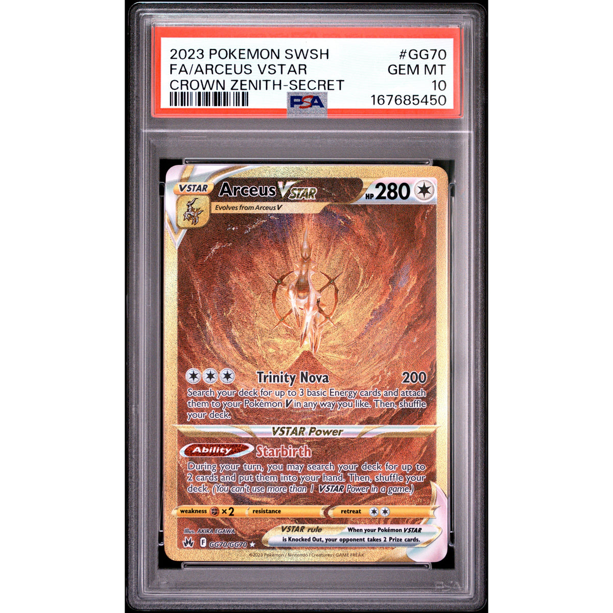 Pokémon TCG: Arceus Vstar #GG70 PSA 10-167685450