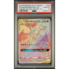 Pokémon TCG: Charizard& Braixen Gx #251 PSA 10 - Cosmic Eclipse
