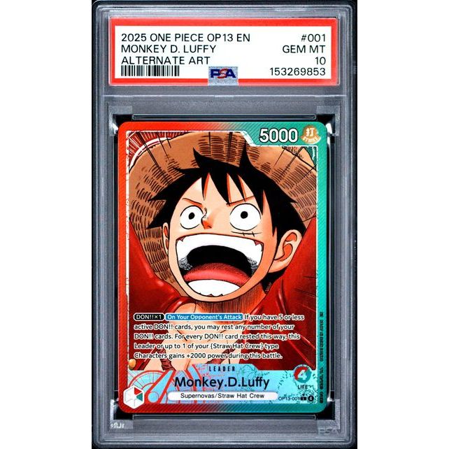 One Piece TCG: Monkey D. Luffy #001 PSA 10-153269853