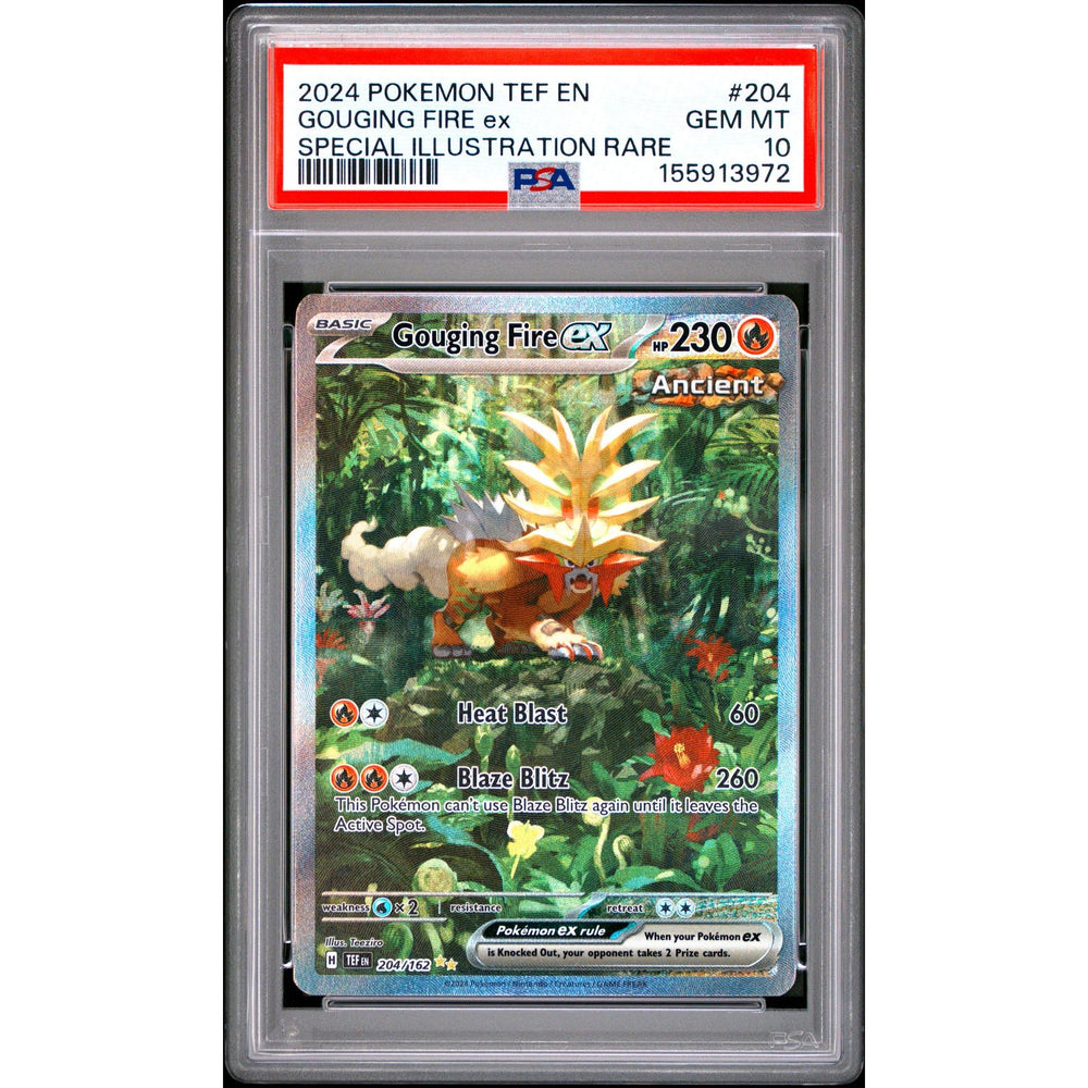Pokémon TCG: Gouging Fire Ex #204 PSA 10 - Temporal Forces