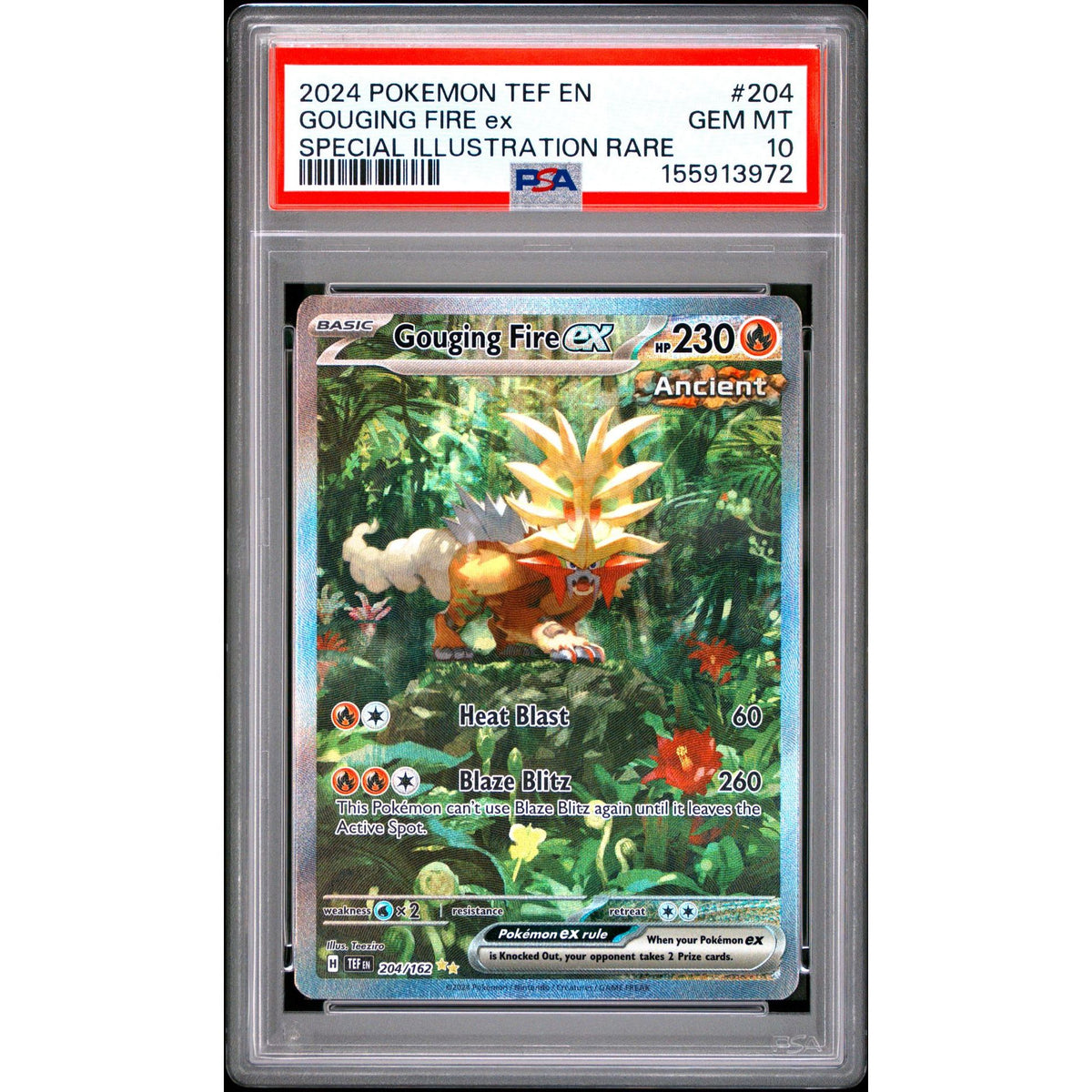 Pokémon TCG: Gouging Fire Ex #204 PSA 10-155913972