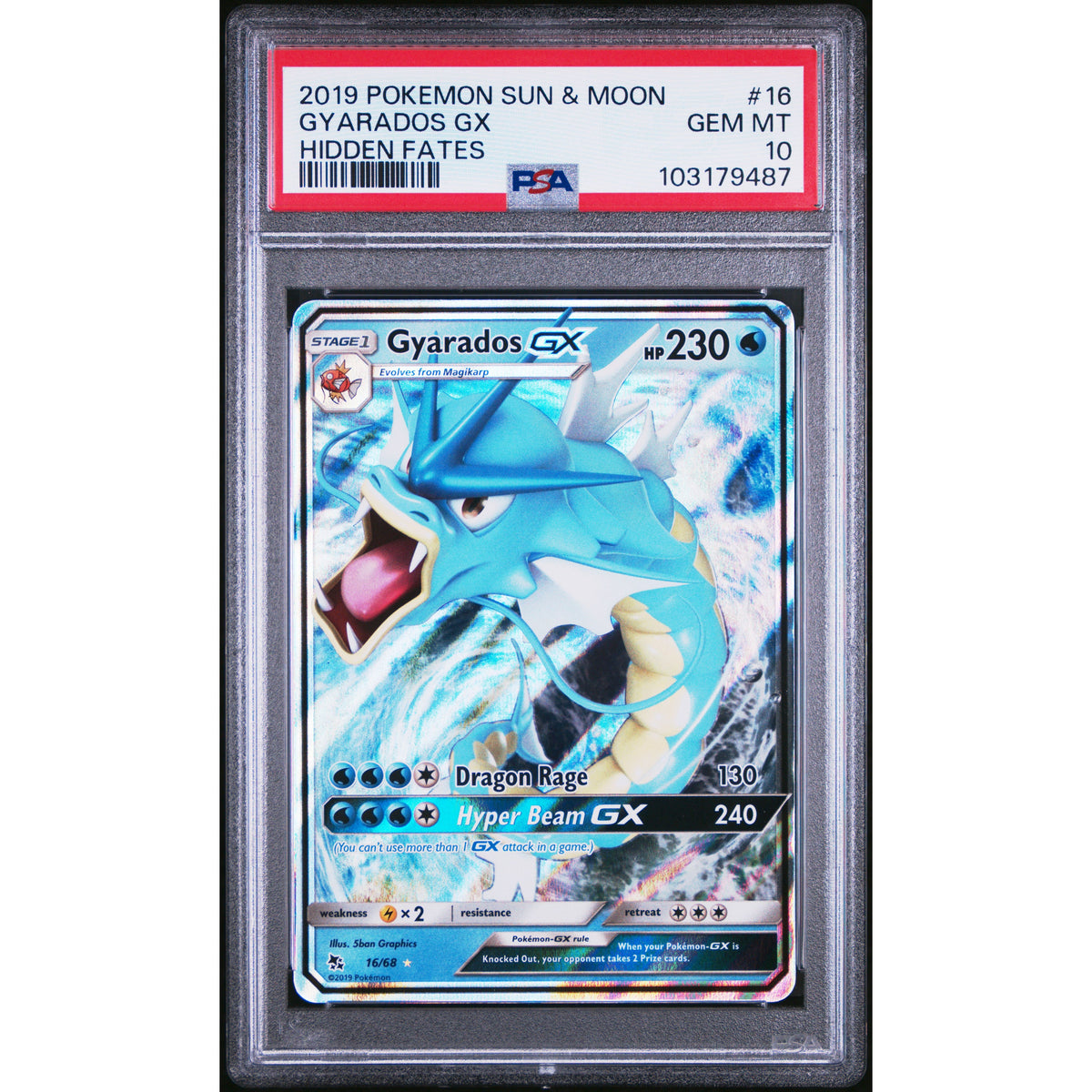 Pokémon TCG: Gyarados Gx #16 PSA 10-103179487