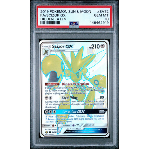 Pokémon TCG: Scizor Gx #SV72 PSA 10-146462919