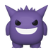Funko, Inc.’s Funko POP! Pokemon: Gengar - #1031 figure depicts the round, purple Pokémon with pointy ears, spiky back, wide grin, and black eyes standing on a plain white background.