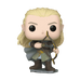 A Funko POP! Lord of the Rings: Legolas Greenleaf with Bow & Arrow (#1577) vinyl figure by Funko, featuring Legolas with long blond hair, pointed ears, and a bow, dressed in a green tunic, gray cloak, and brown boots, standing on a small base.