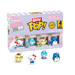 A Funko Bitty Pop! Hello Kitty and Friends 4-Pack Series 1 collectible set, featuring four small character figurines displayed in front of the box.