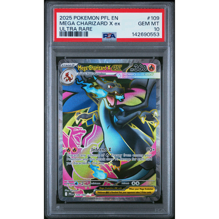 Pokémon TCG: Mega Charizard X Ex #109 PSA 10 - Phantasmal Flames-142690553