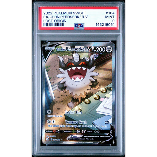 Pokémon TCG: Galarian Perrserker V #184 PSA 9 - Lost Origin-143218051