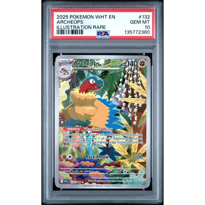 Pokémon TCG: Archeops #132 PSA 10 - White Flare-135772360