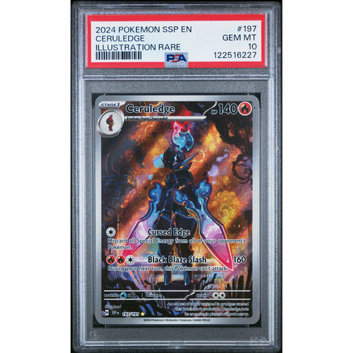 Pokémon TCG: Ceruledge 197 PSA 10 - Surging Sparks