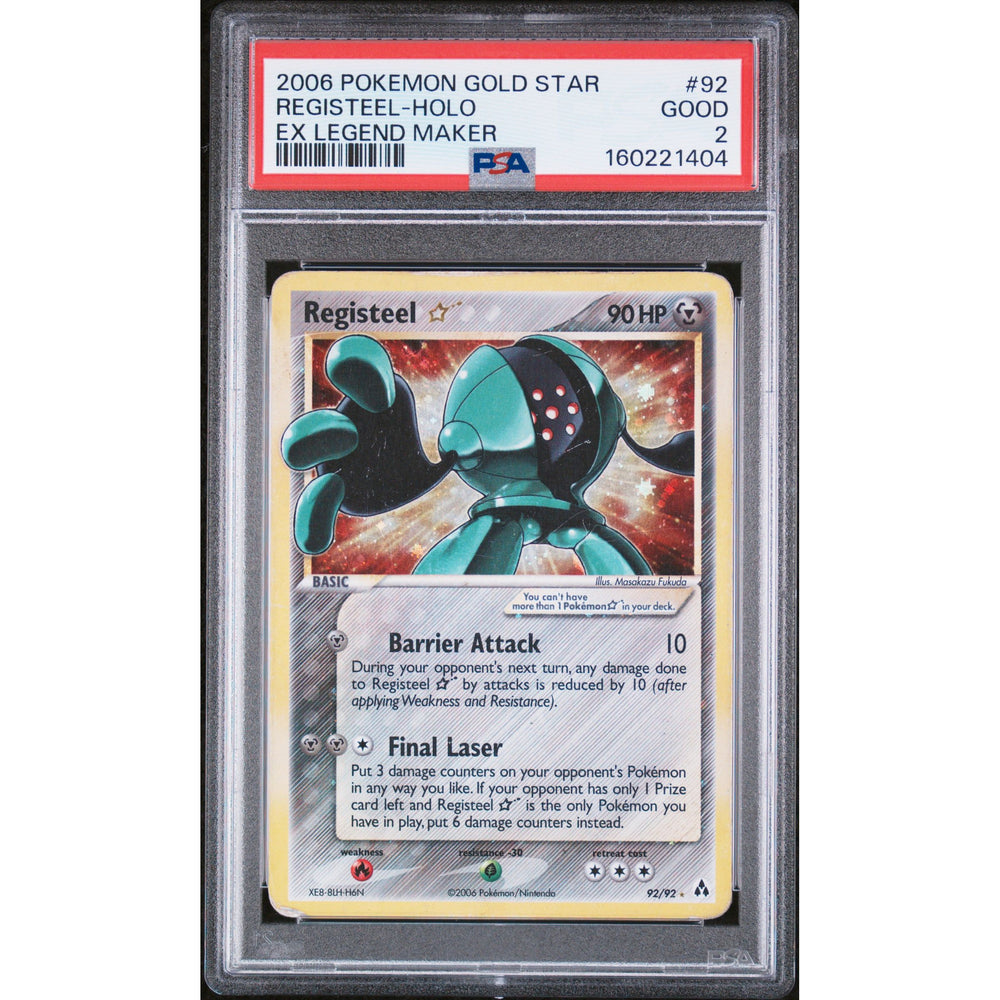 Pokémon TCG: Registeel Gold Star #92 PSA 2 - Legend Maker
