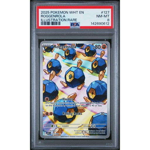 Pokémon TCG: Roggenrola #127 PSA 8 - White Flare-142690612