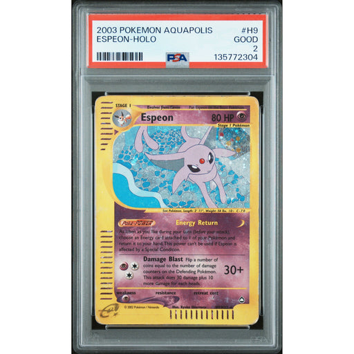 Pokémon TCG: Espeon H9 PSA 2 Holo - Aquapolis-135772304