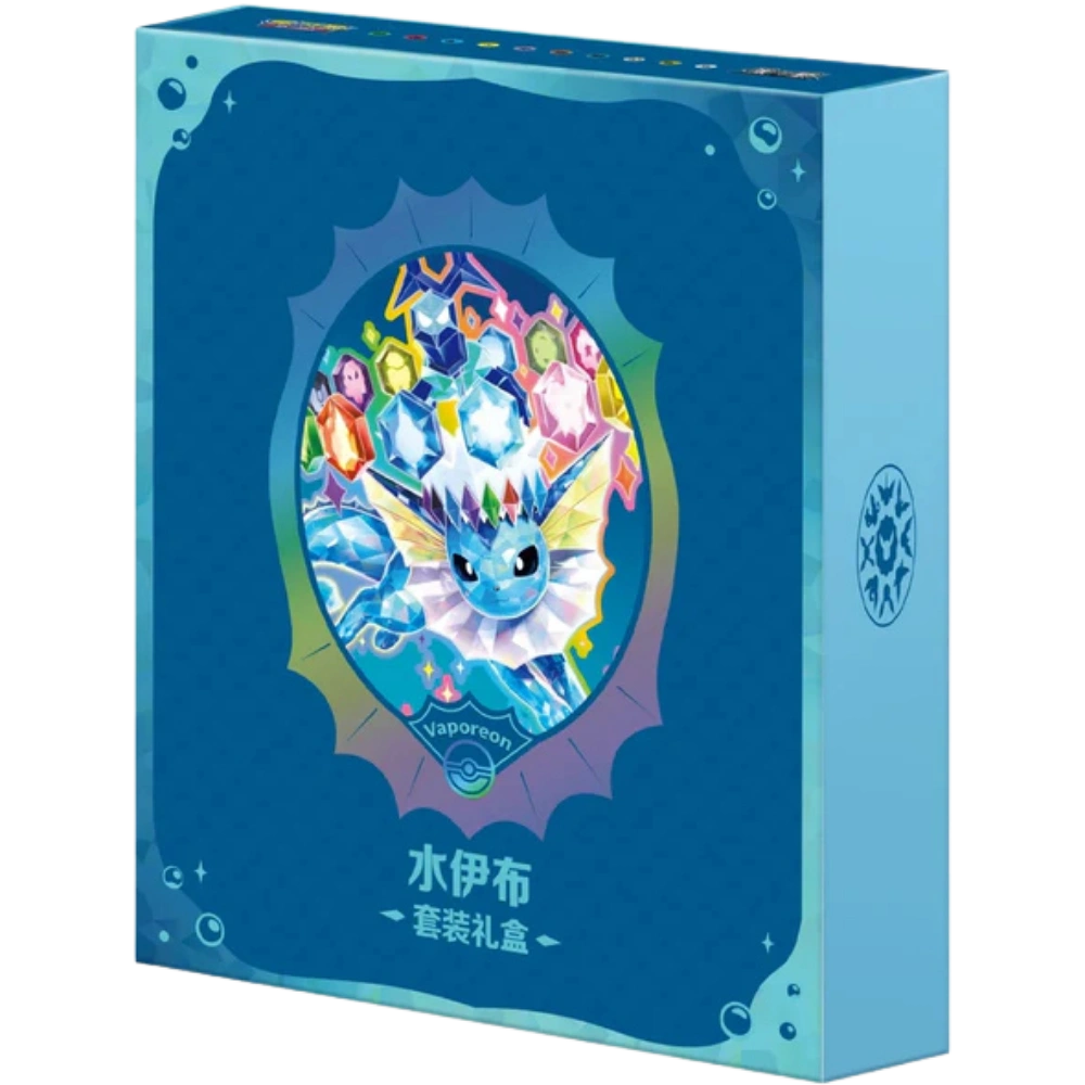Pokemon Vaporeon Terastal Grand Crystal Gathering pärmpresentbox på förenklad kinesiska
