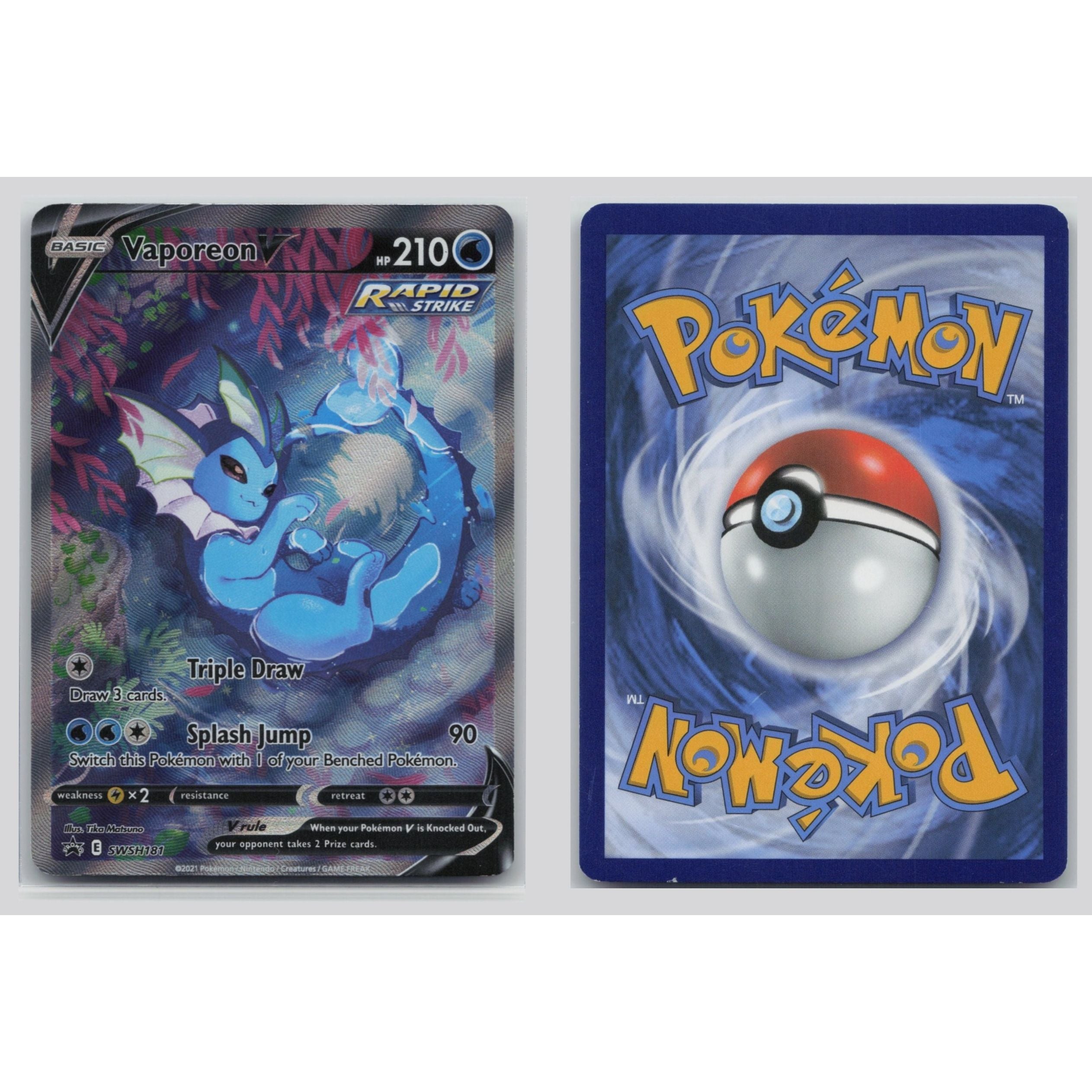 Vaporeon V SWSH181 ポケモンカード英語版 Pokémon TCG Vaporeon V SWSH181 Promo card NM | Rogerz.dk/en