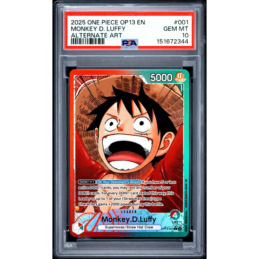 One Piece TCG: Monkey D. Luffy #001 PSA 10