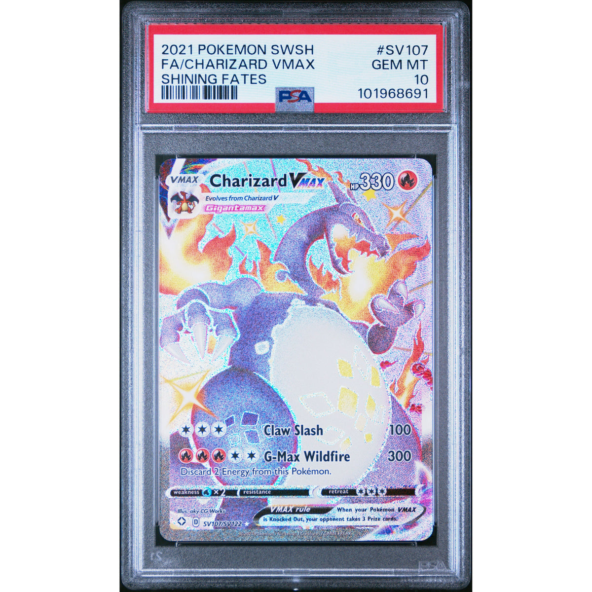 Pokémon TCG: Charizard Vmax #SV107 PSA 10-101968691
