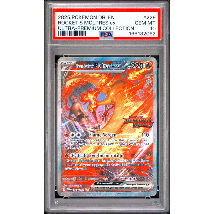 Pokémon TCG: Rocket's Moltres Ex #229 PSA 10-166182062