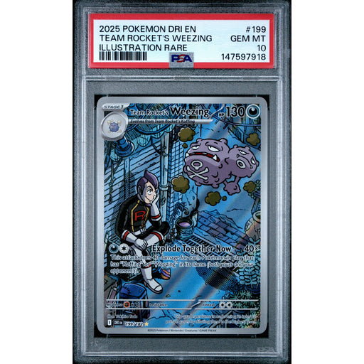 Pokémon TCG: Team Rocket's Weezing #199 PSA 10 - Destined Rivals-147597918