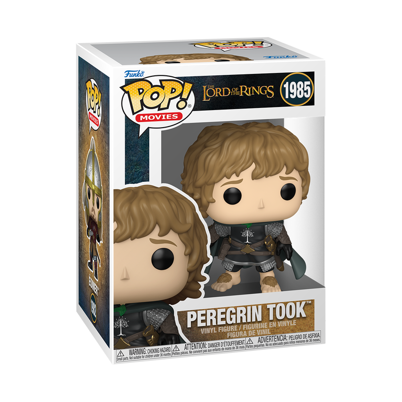 Funko POP! Lord of the Rings: Peregrin Took - #1985 vinyl figure by Funko, displayed in its original packaging with movie-themed branding and the character name visible on the box.
