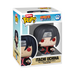 Boxed Bitty Pop! Sasuke & Itachi 2-pak vinyl figures from Funko, featuring Itachi Uchiha with black hair, red eyes, and his iconic outfit, all visible through a clear plastic window on the front of the box.