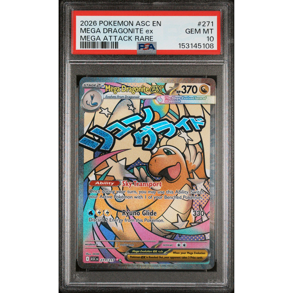 Pokémon TCG: Mega Dragonite Ex #271 PSA 10 - Ascended Heroes