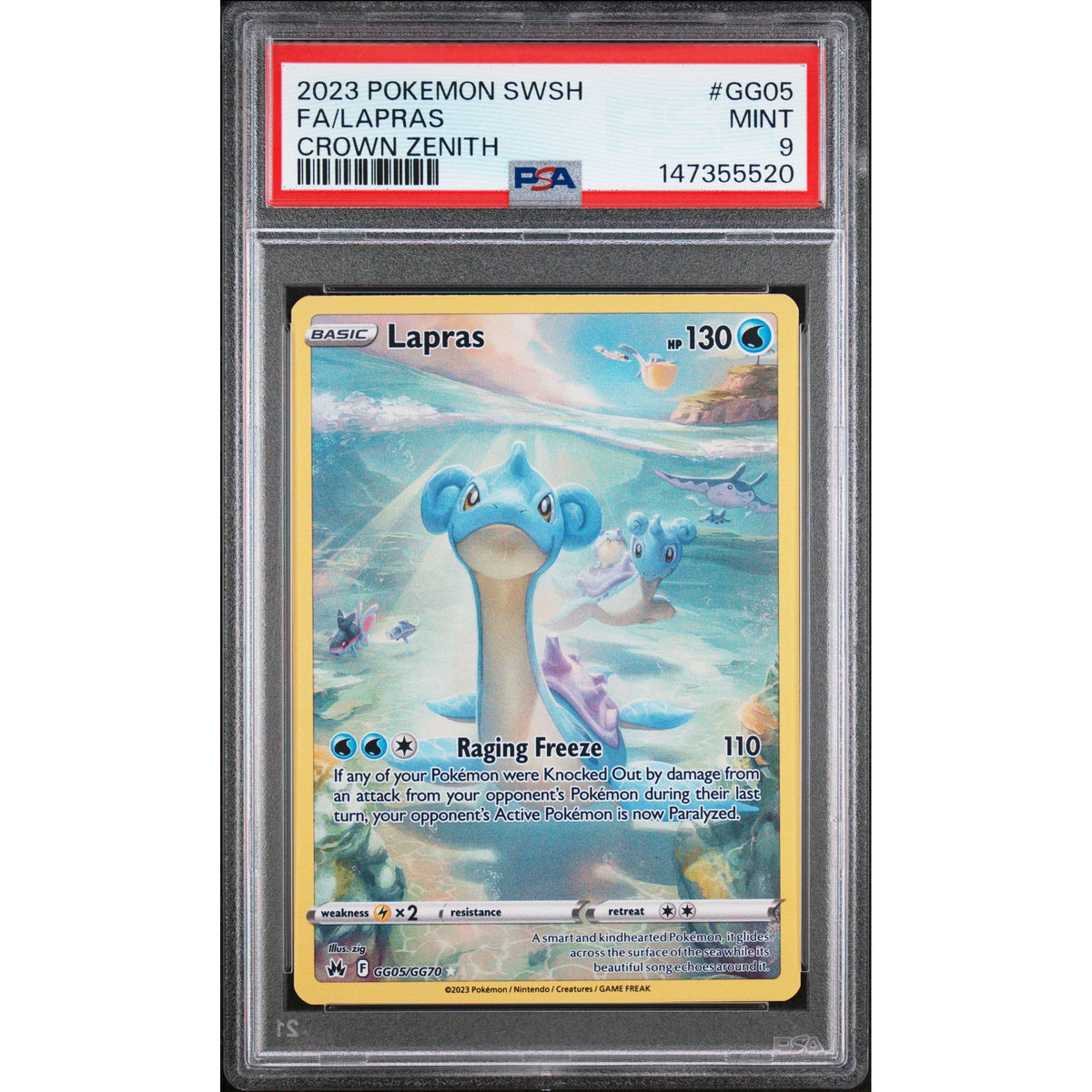 Pokémon TCG: Lapras #GG05 PSA 9-147355520