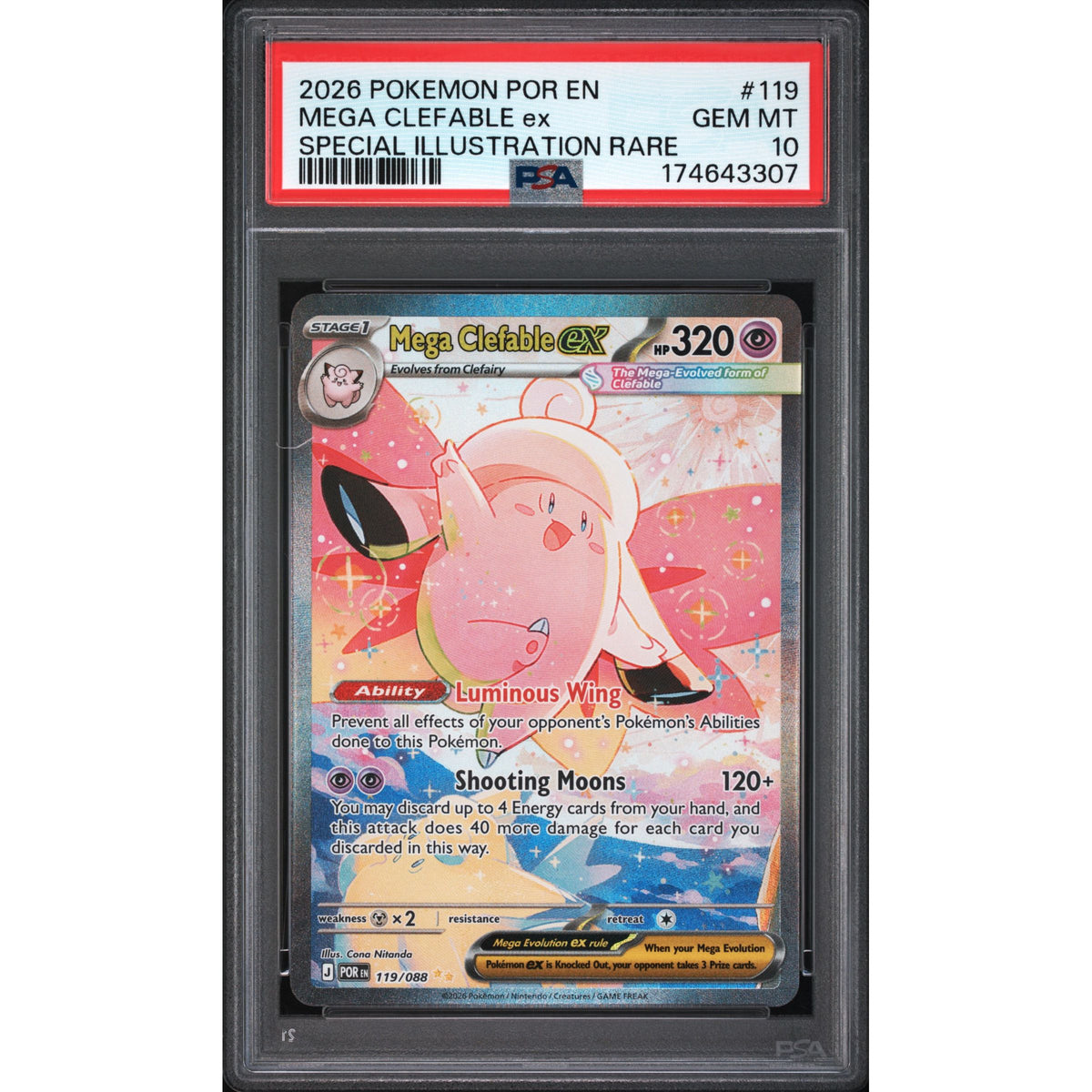 Pokémon TCG: Mega Clefable Ex #119 PSA 10-174643307
