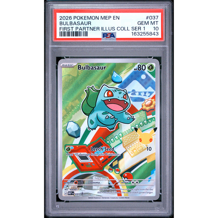 Pokémon TCG: Bulbasaur #037 PSA 10-163255843