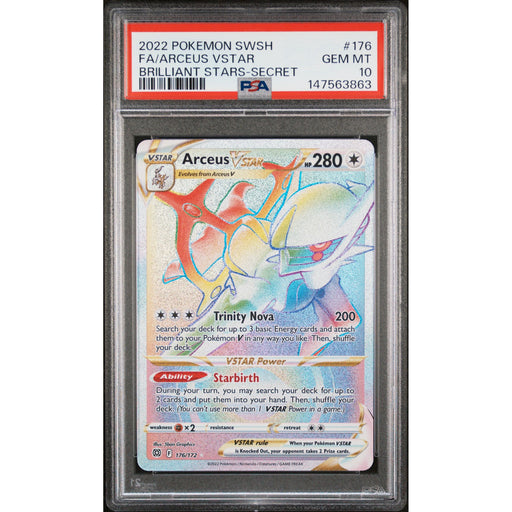Pokémon TCG: Arceus Vstar #176 PSA 10-147563863