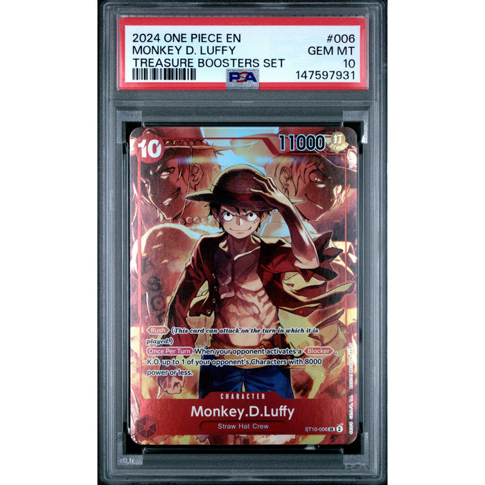 One Piece TCG: Monkey D. Luffy #006 PSA 10-147597931