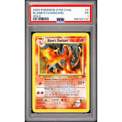 Pokémon TCG: Blaine's Charizard #2 PSA 1-166182132