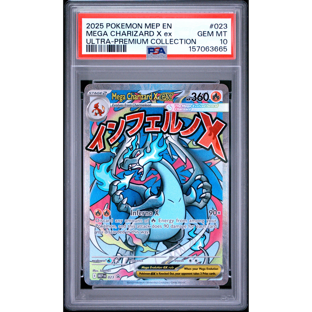 Pokémon TCG: Mega Charizard X Ex #023 PSA 10 - Mega Evolution promo