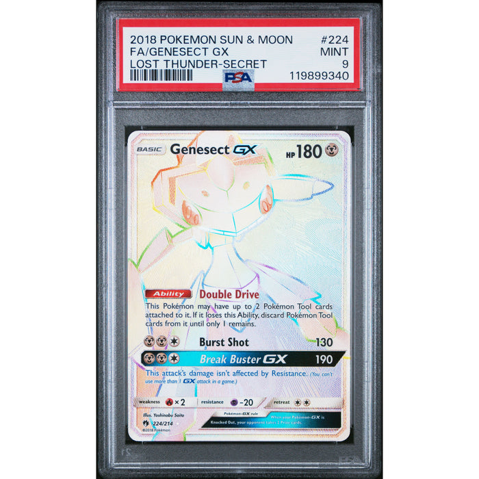 Pokémon TCG: Genesect Gx 224 PSA 9 - Lost Thunder