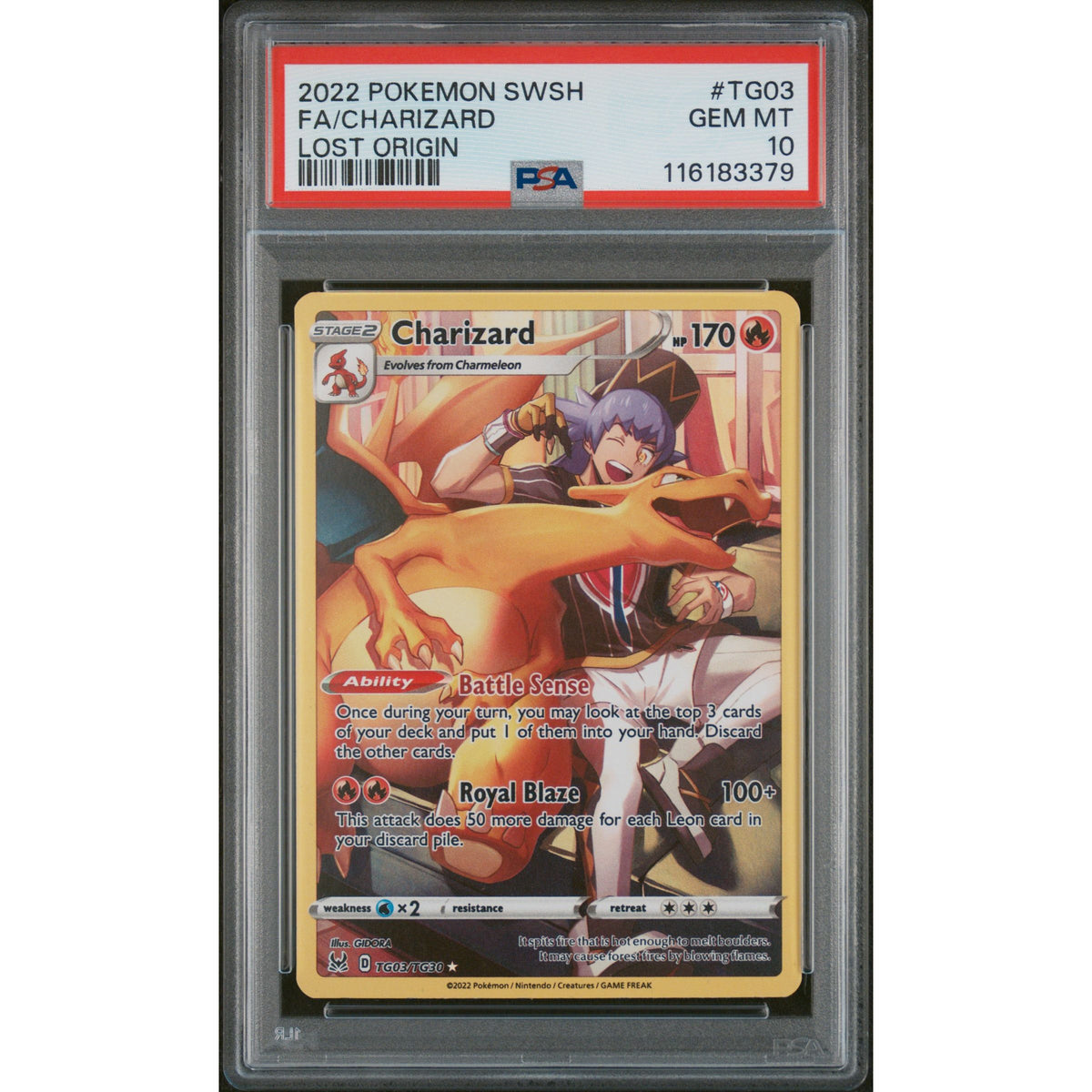 Pokémon TCG: Charizard #TG03 PSA 10-116183379
