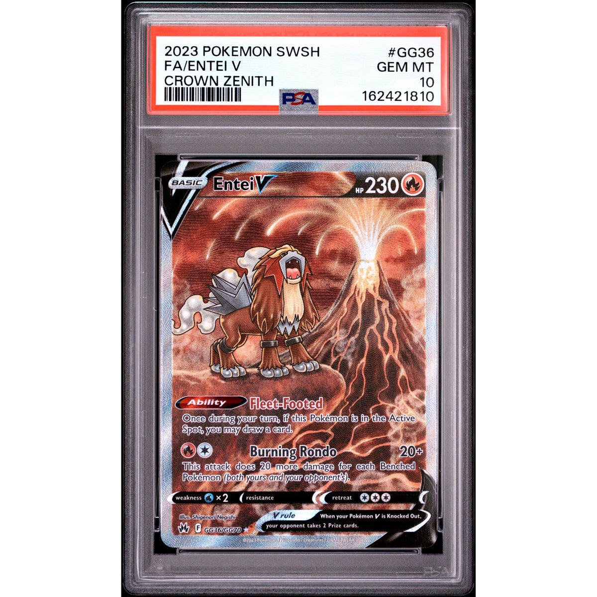 Pokémon TCG: Entei V #GG36 PSA 10-162421810