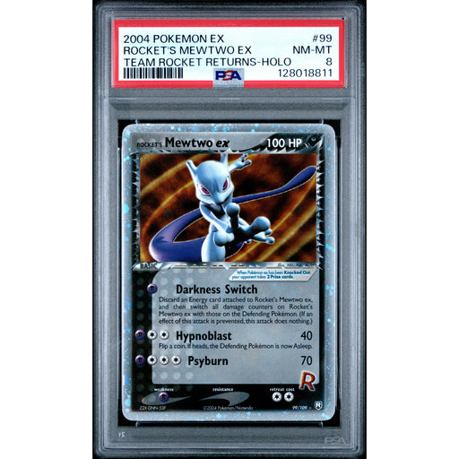 Pokémon TCG: Rocket's Mewtwo Ex 99 PSA 8 - Team Rocket Returns