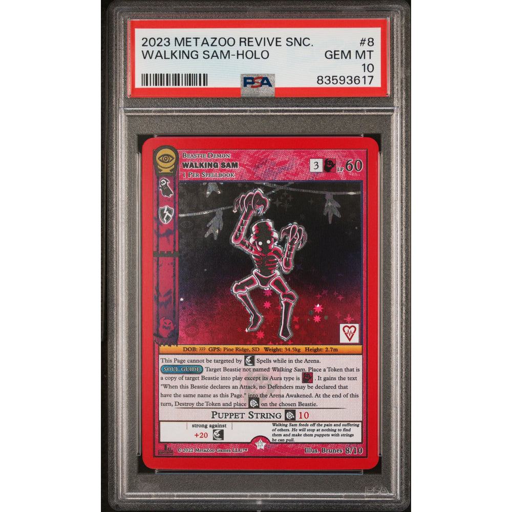 Meta Zoo TCG: Walking Sam #8 PSA 10 Holo