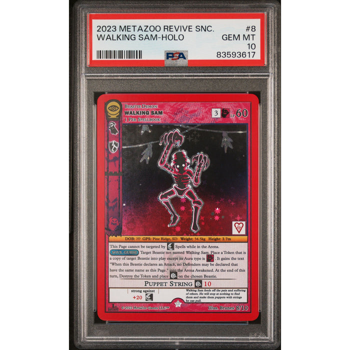 Meta Zoo TCG: Walking Sam #8 PSA 10 Holo-83593617