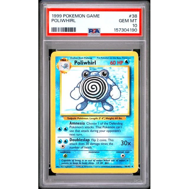 Pokémon TCG: Poliwhirl #38 PSA 10 - Base
