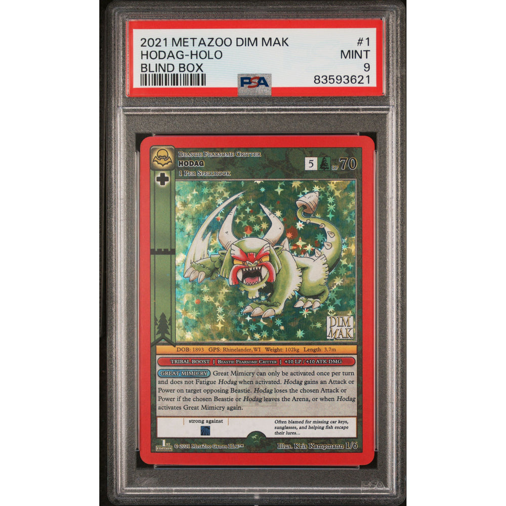Meta Zoo TCG: Hodag #1 PSA 9 Holo