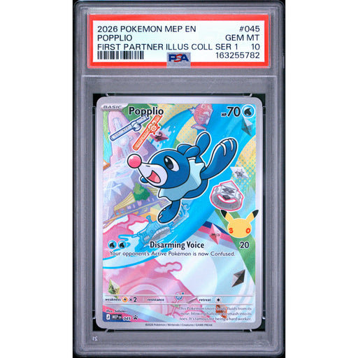 Pokémon TCG: Popplio #045 PSA 10-163255782